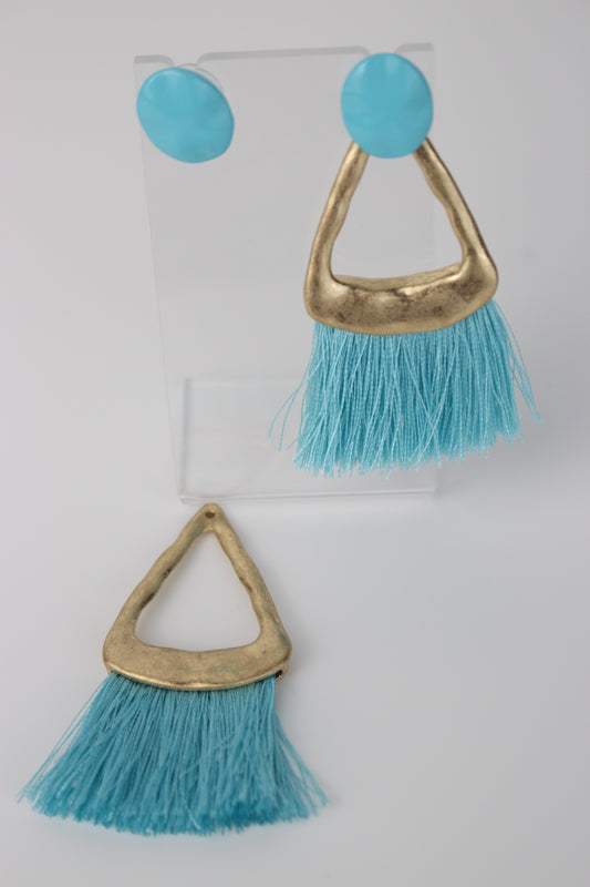 2 in 1 Stud and Tassel Earrings