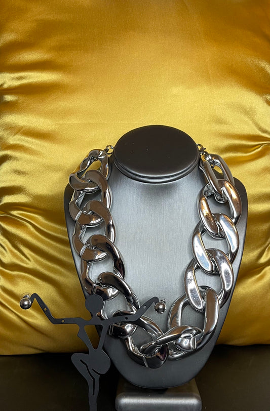 Silver Chain Link Necklace