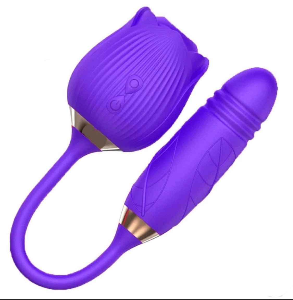 Rose with Thrusting and Vibrating Dildo