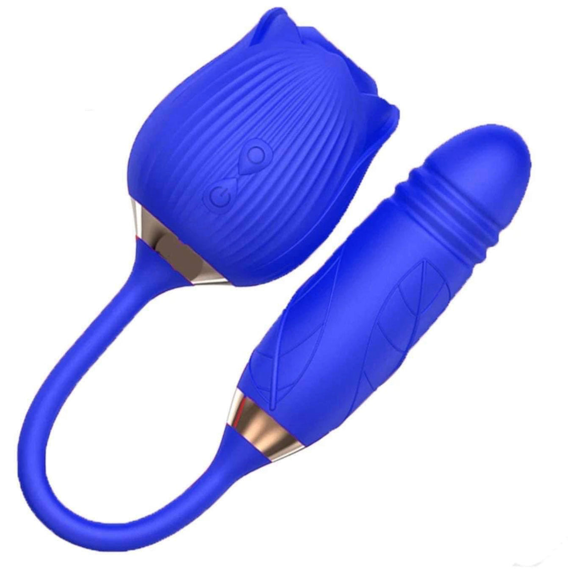 Rose with Thrusting and Vibrating Dildo