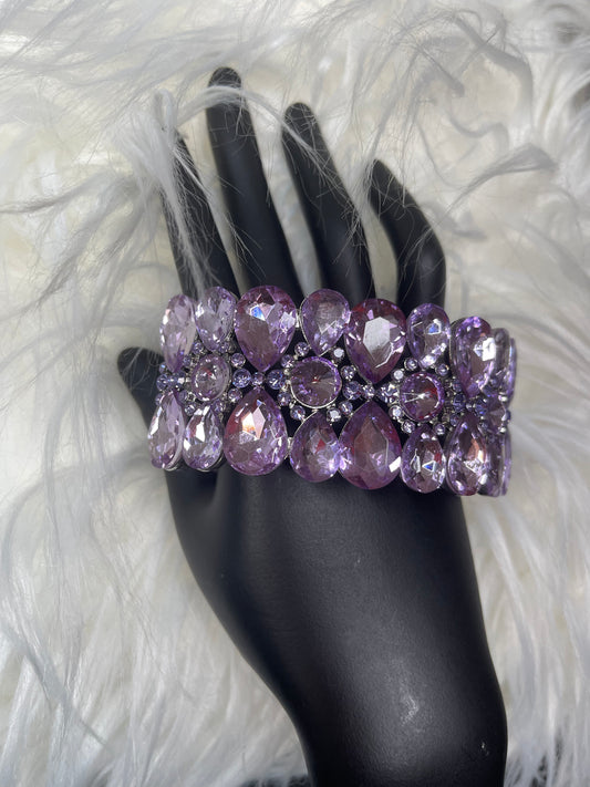 Purple Rhinestone Bracelet