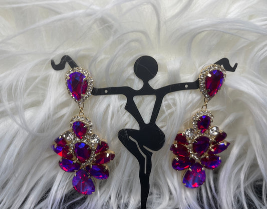 Pink Rhinestone Earrings