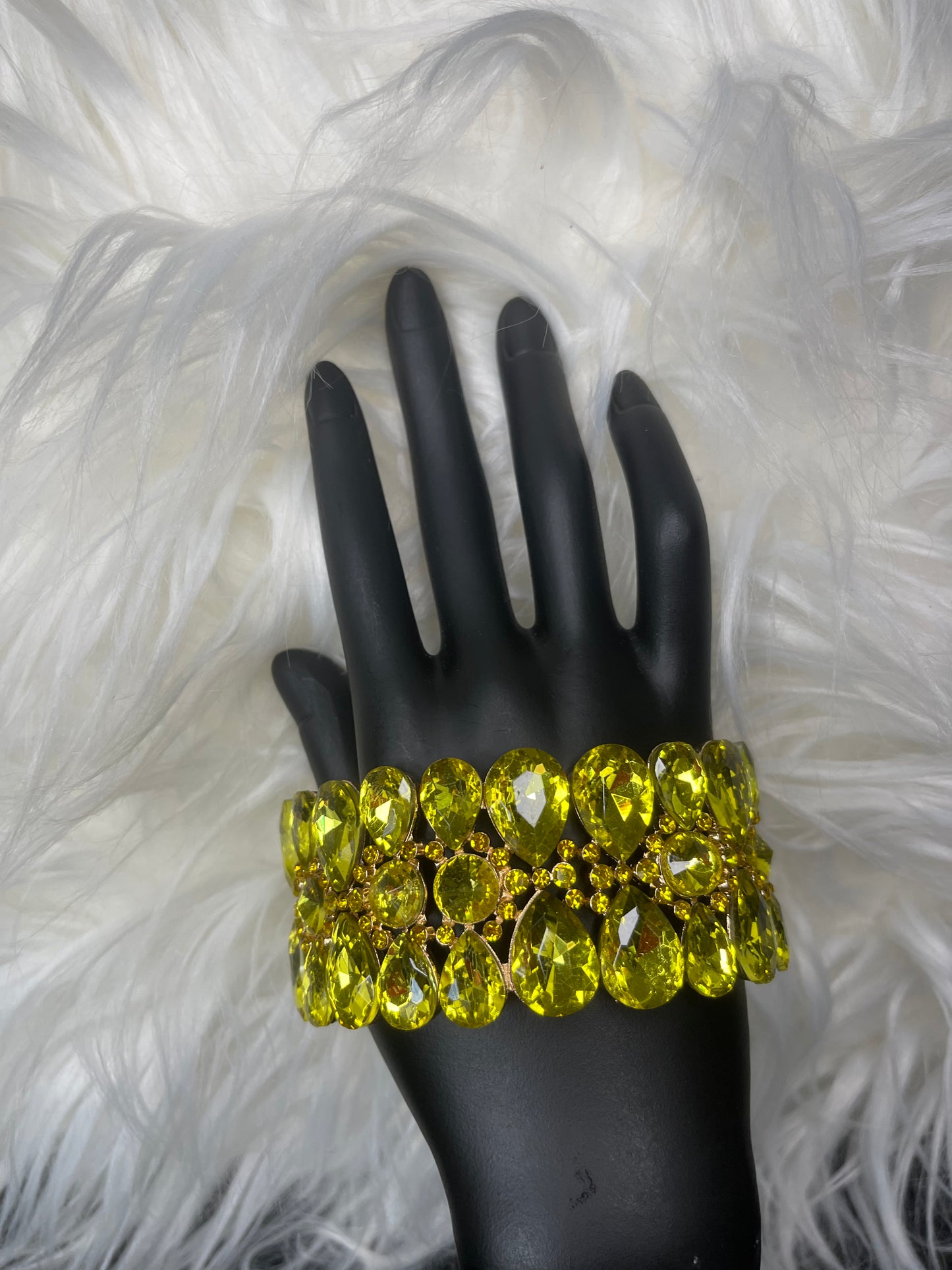 Yellow Rhinestone Bracelet