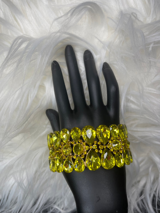 Yellow Rhinestone Bracelet
