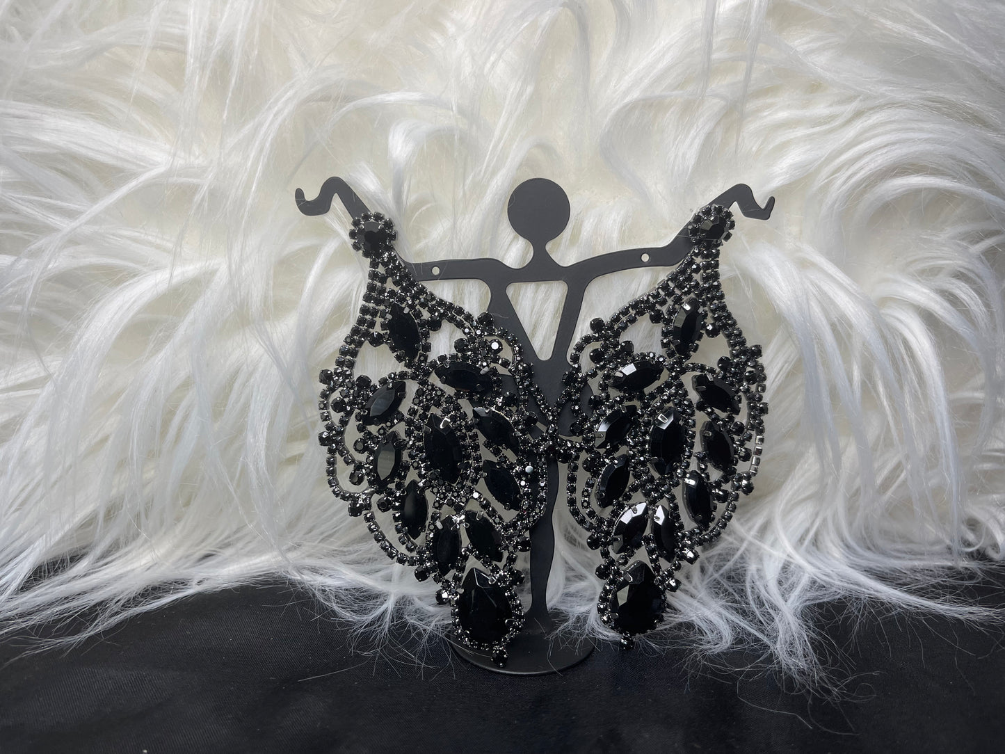 Black Rhinestone Earrings