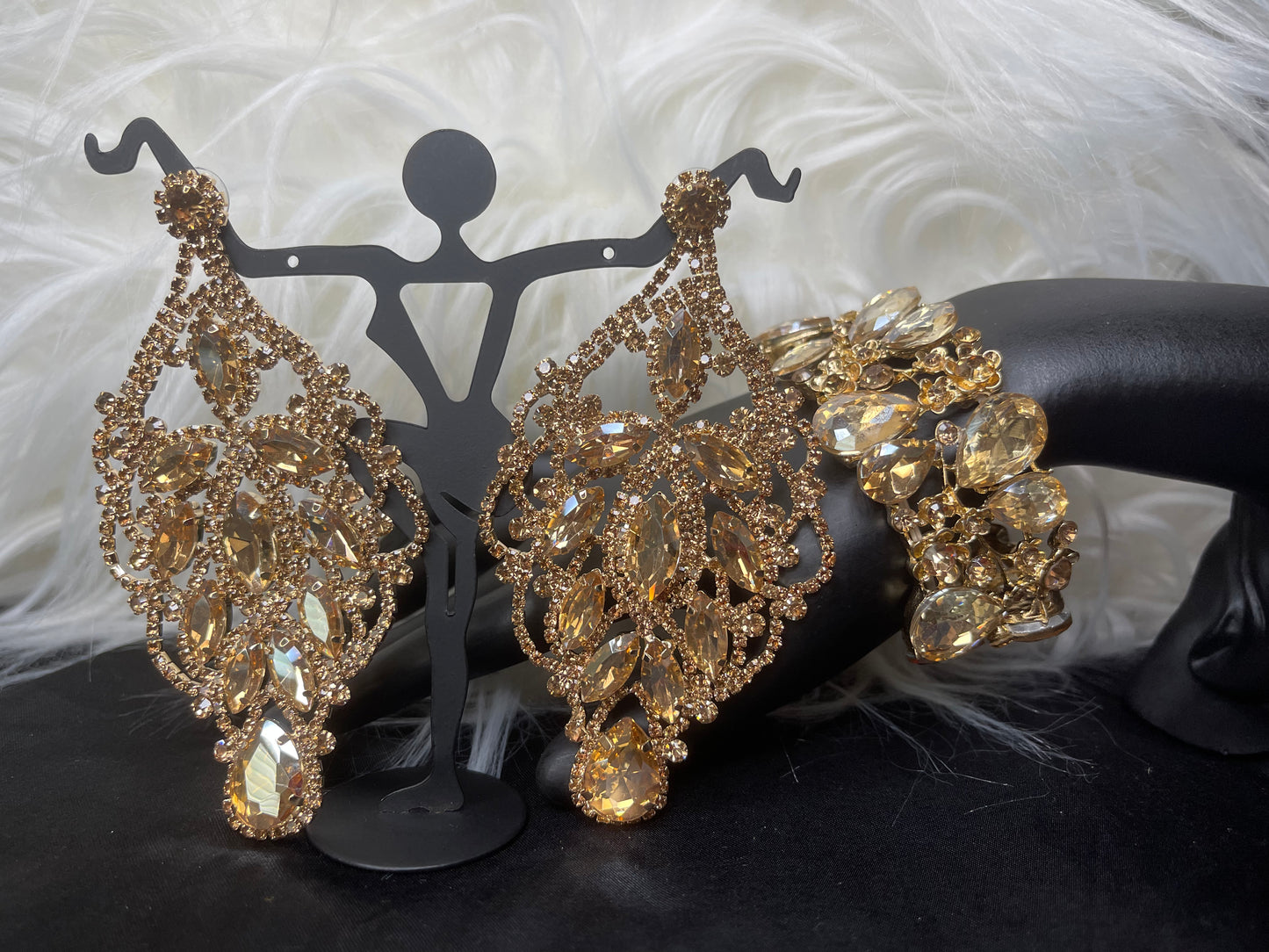 Topaz Rhinestone Earrings
