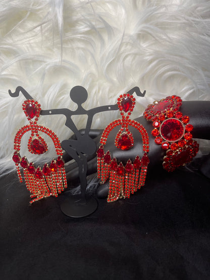 Red Rhinestone Bracelet
