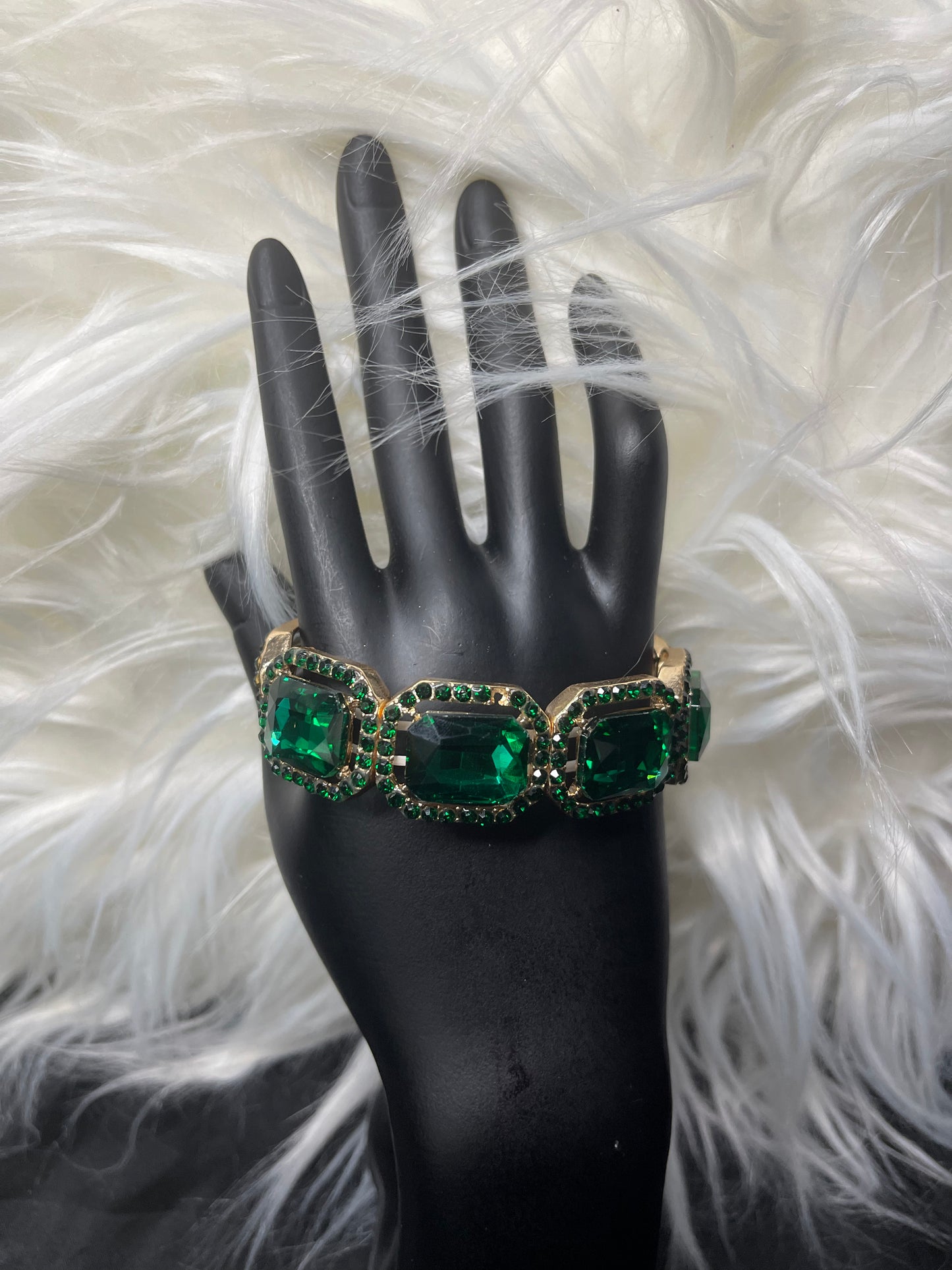Green Rhinestone Bracelet