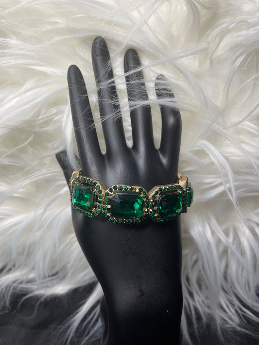 Green Rhinestone Bracelet