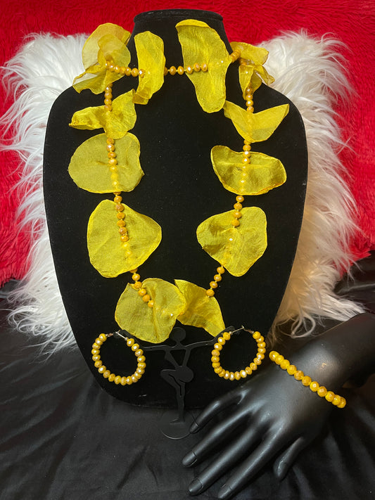 Yellow Stone Necklace Set